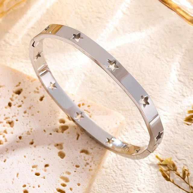 YIRAN Armband Edelstahl, 18K vergoldet, beige, Damen Herren - Bild 1