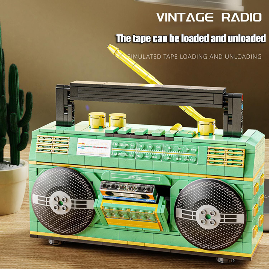 YCOLE Vintage Radio-Recorder Konstruktionsbaustein 3D-Puzzle 781 Teile - Bild 4