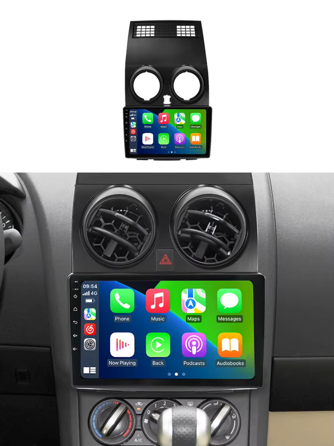 MEKEDE Android 14 2 Din Autoradio für Nissan Qashqai J10 2006-2013 mit Carplay, Multimedia-Zentrale und Autoaudiosystem in Schwarz - Bild 6
