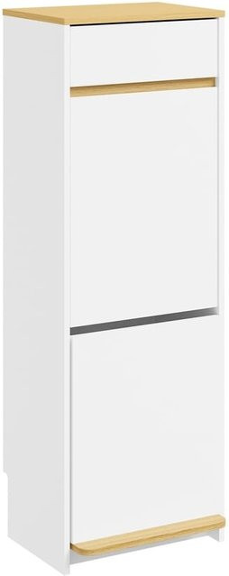 SoBuy Abfalleimer-Schrank und Schmutzwäsche-Schrank mit 1 Schublade in Weiß - Bild 1