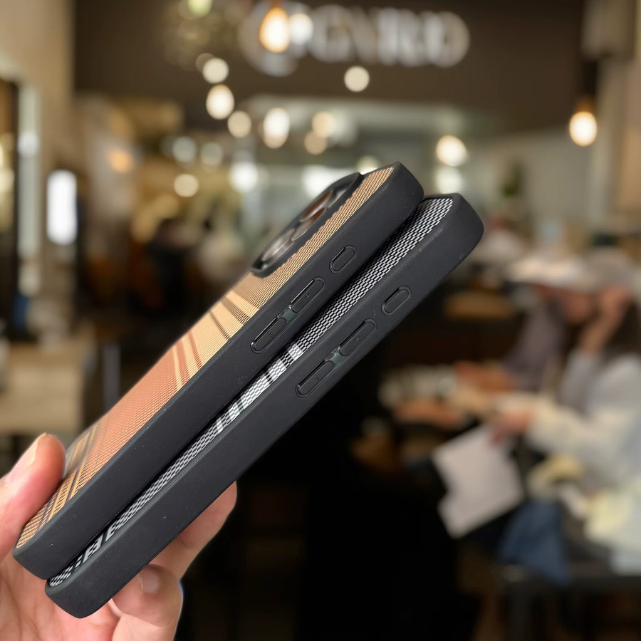 Luxus Kohlefaser-Leder Handyhülle für Apple iPhone 17 16 15 14 13 12 11 Pro Max Plus und 16e Business Cover - Bild 1