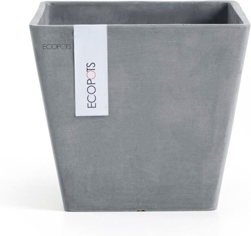 Ecopots Rotterdam 20 Blumentopf in Beige oder Grau, quadratisch, B/T/H: 20,3 x 20,3 x 17,8 cm - Bild 1