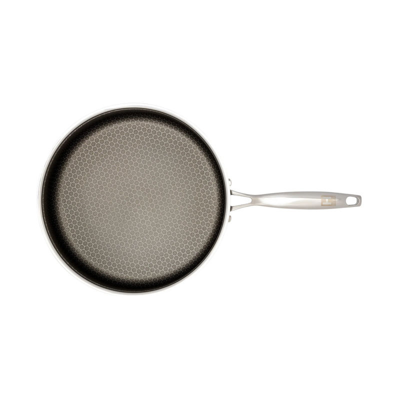 Hensslers Schmorpfanne aus Edelstahl mit Wabenstruktur, Silber, Durchmesser: 26 cm - Bild 2