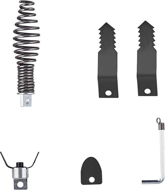 VEVOR 5-teiliges Set Abflussbohrer und Abflussspirale Bohraufsatz zur Rohreinigung für 4-8 Zoll Rohre, Schwarz - Bild 1