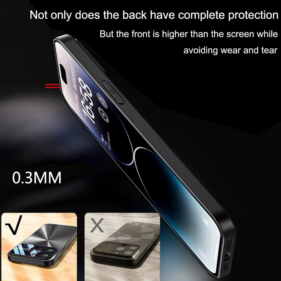 Luxuriöse Silikon-Schutzhülle mit Metall-Rückplatte und Aurora-Textur für Apple iPhone 15 14 Plus 13 Pro Max 12 11 in Schwarz und Multicolour - Bild 4