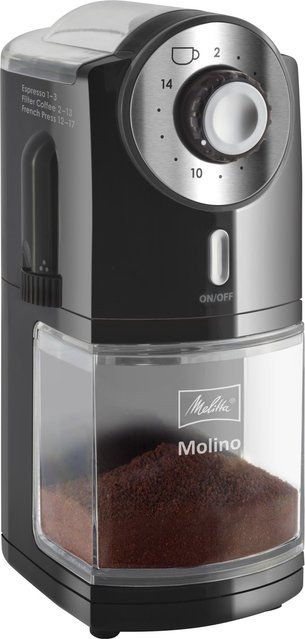 Melitta Elektrische Kaffeemühle Molino in Schwarz mit Auto-Shutoff - Bild 2