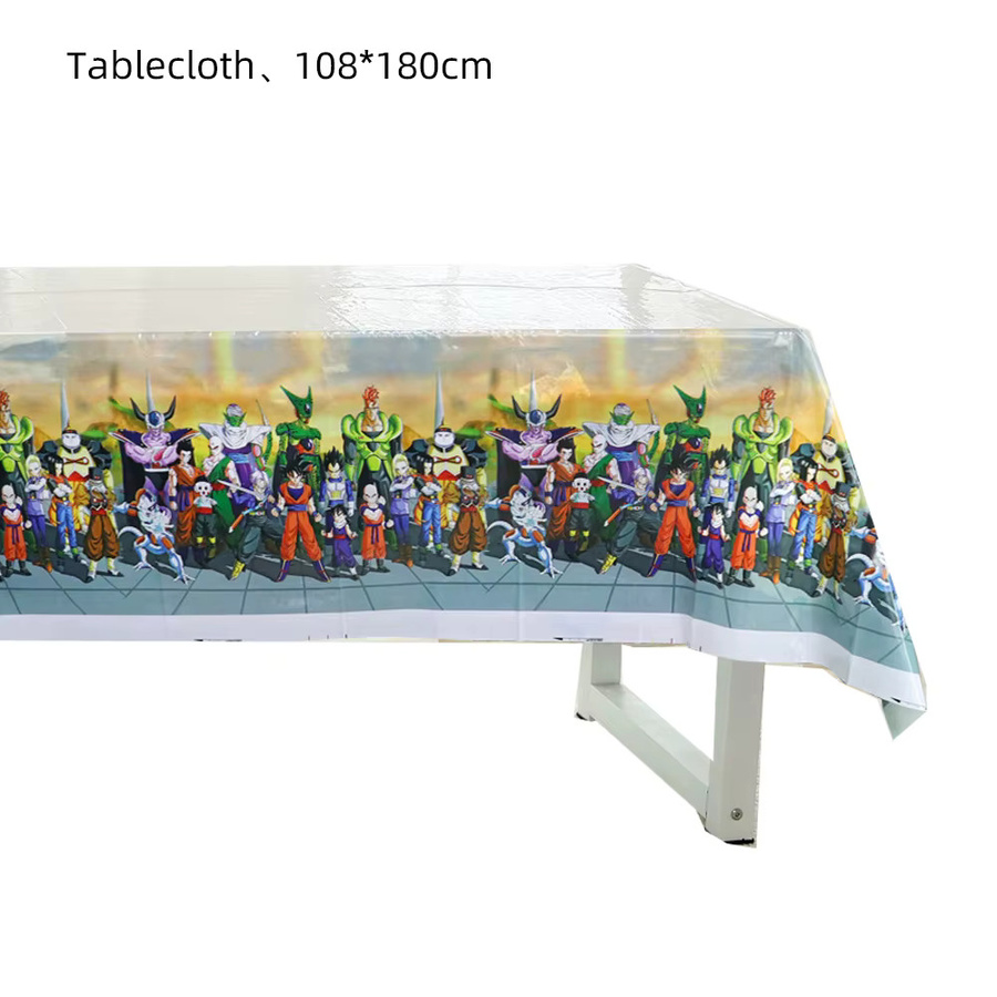 Bandai Dragon Ball Einweg-Tischdecke aus PVC, rechteckige Party-Dekoration in Multicolour - Bild 2