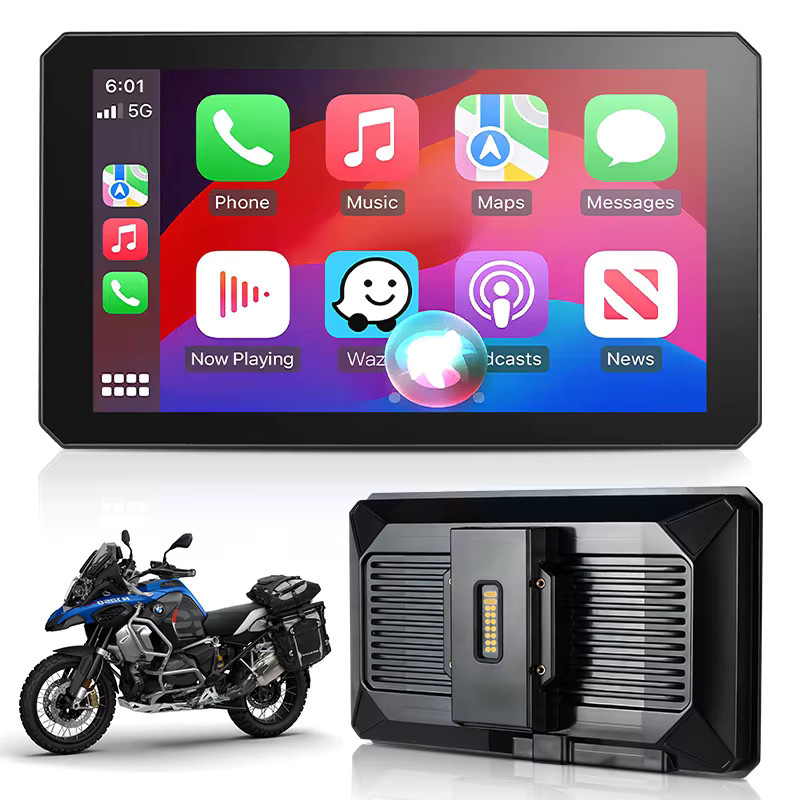 IYING B7 Motorrad Navigationsbildschirm mit drahtlosem CarPlay und Android Auto für BMW R1200GS R1250GS F750GS F850GS in Schwarz - Bild 8
