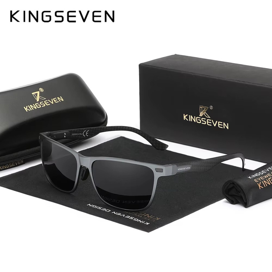 Kingseven Sonnenbrille, Unisex, Vollrand, Aluminium, rectangular - Bild 2