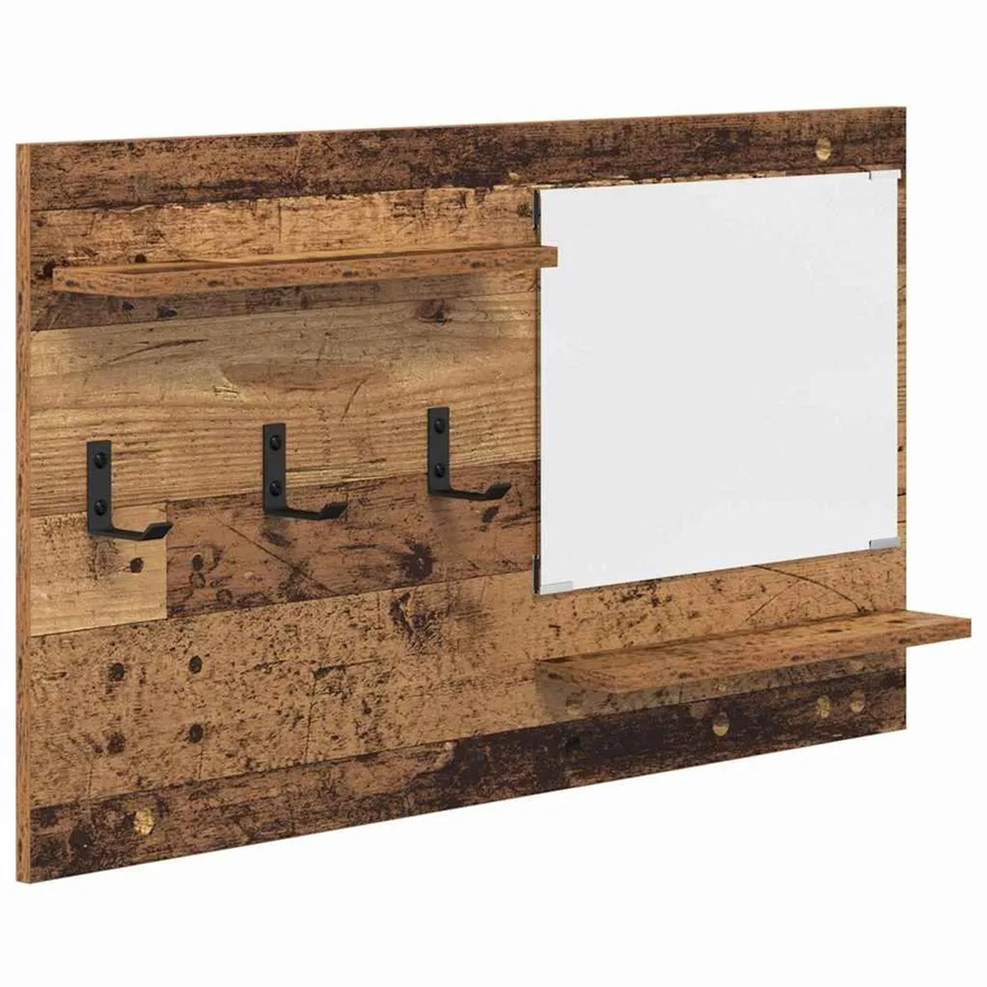 vidaXL Wandmontierter Nachttisch aus Holzwerkstoff in Braun, B/H/T: 90 x 50 x 10 cm - Bild 2