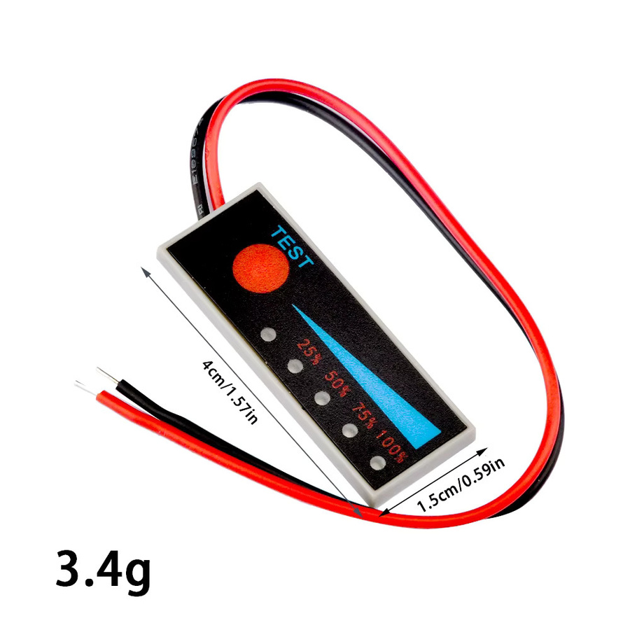 Gaqqee LED Kapazitätsanzeige für 1S 4,2V und 5S 21V Lithium-Batterien Li-Po und Li-Ion mit Power Display, B/H: 40 x 15 mm - Bild 2