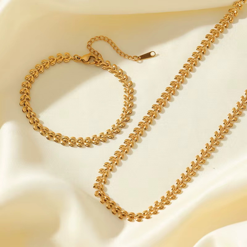 EILIECK Schmuck-Set, Edelstahl, Gold, Damen - Bild 2