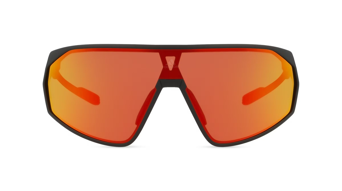 adidas SP0074 Sonnenbrille, Vollrand, Quadratisch, Acetat, Unisex, schwarz, orange - Bild 1