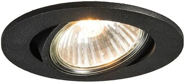 QAZQA Cisco LED Einbauspot aus Aluminium, schwarz, dimmbar und neigbar, GU10 - Bild 1