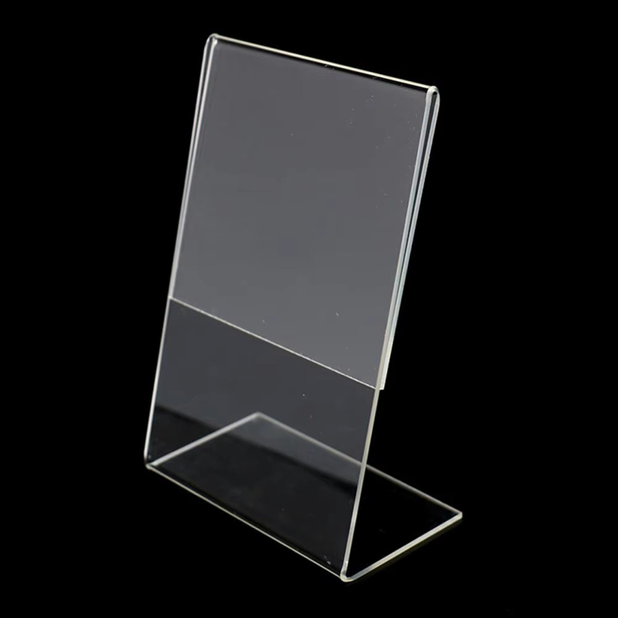 Transparenter Acryl Display Stand als Visitenkartenhalter und Schildhalter für Schreibtisch und Preisschilder - Bild 1