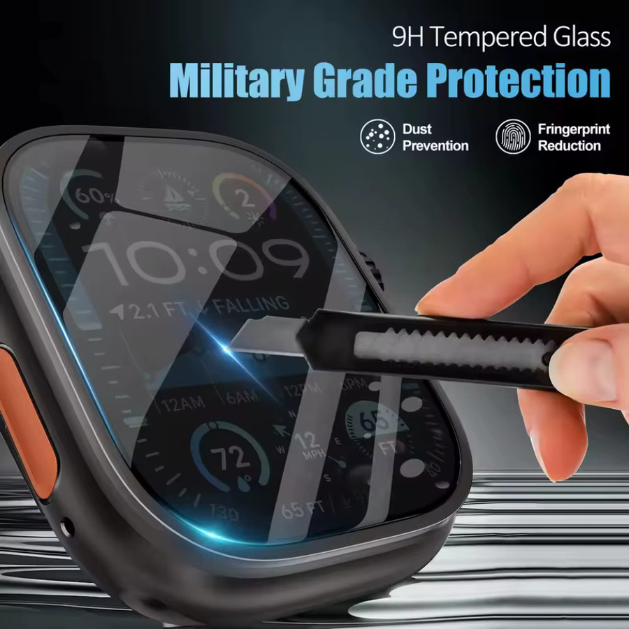 Apple Bildschirmglasabdeckung, gehärtetes Glas, 49 mm, transparent - Bild 3
