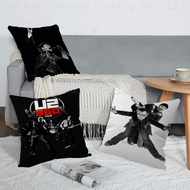Beast Kingdom Kissenbezug U2 Rock Band Schwarz quadratisch - Bild 1