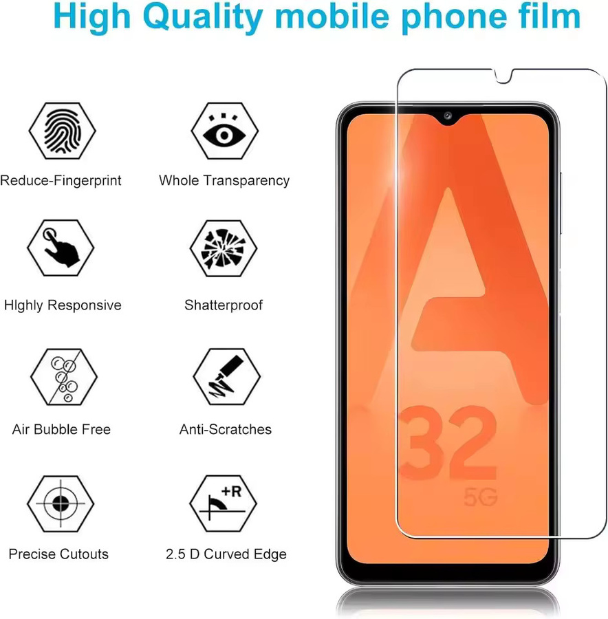 3er-Set Gehärtetes Glas Displayschutz für Samsung Galaxy A10, A10s, A52s, A32, A12, A51, A41, A31, A21, A11, A01, A70s, transparent - Bild 3
