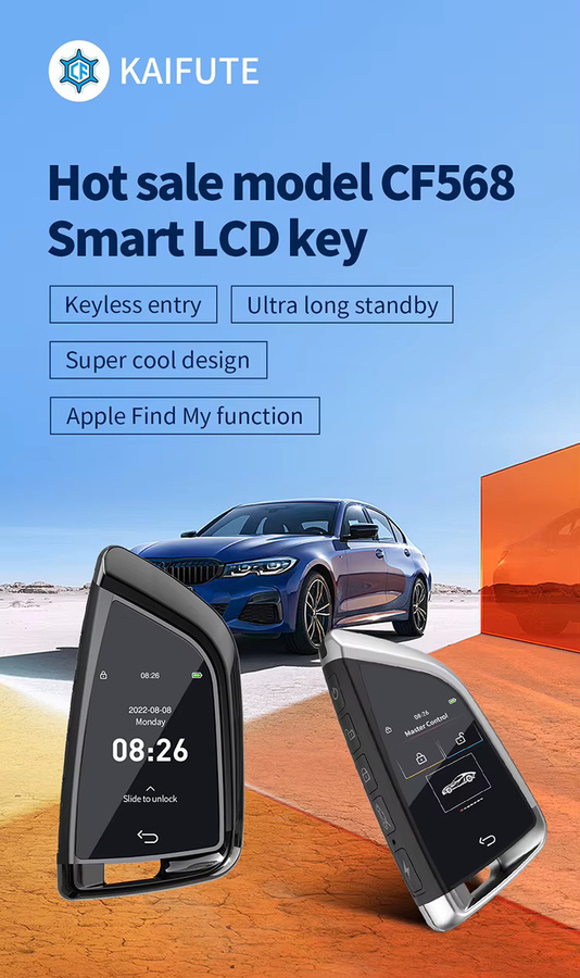 YIQIXIN CF568 LCD Fernbedienung Auto Schlüssel mit GPS Locator in Schwarz für BMW Benz Kia Ford Lexus Audi Honda Toyota - Bild 4