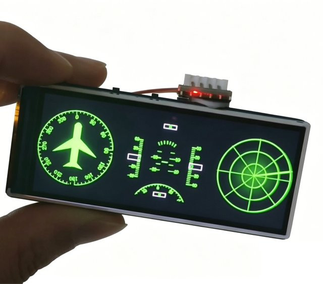 YUENHOANG 3-Zoll LCD-Bildschirm, Simuliertes Cockpit-Instrument, mit Type-C-Anschluss, 1-teiliges Set - Bild 1