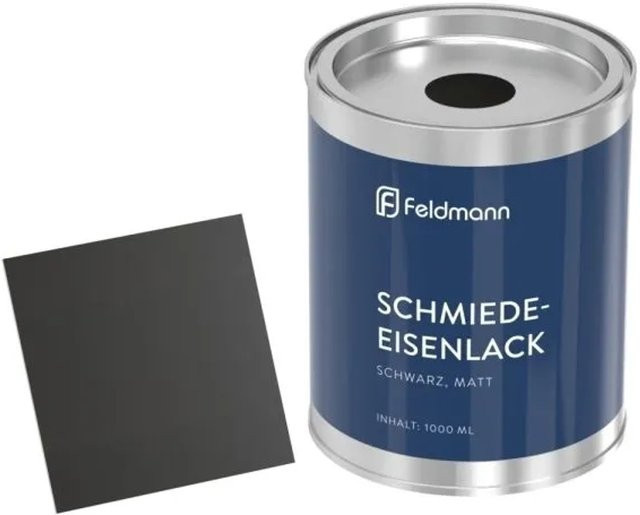 FeNau Schmiedeeisenlack für Metall in Schwarz Matt, 1 l - Bild 1