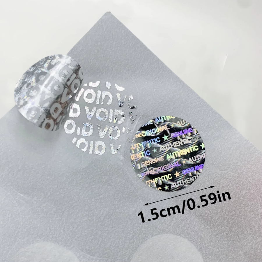 VOID Tamper Evident Hologramm-Aufkleber silber, manipulationssichere Etiketten für den einmaligen Gebrauch - Bild 2