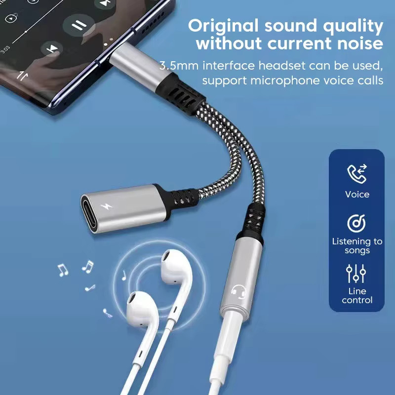 Samsung 2-in-1 USB-C auf 3,5 mm Kopfhörer- und Ladegerät-Adapter mit 60 W PD Schnellladefunktion, Farbe: Silber/Rot, Länge: 13 cm - Bild 6