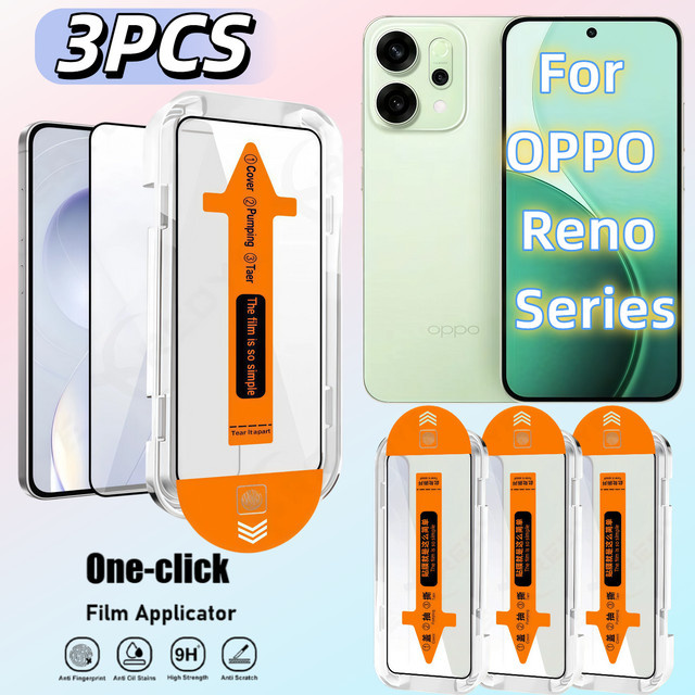 3er-Pack gehärtetes Glas Displayschutz für OPPO Reno Serie, transparent - Bild 1