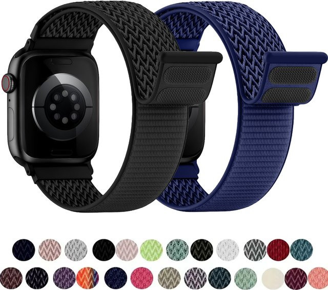 apband Uhrenarmband Nylon, Schwarz, Unisex - Bild 1