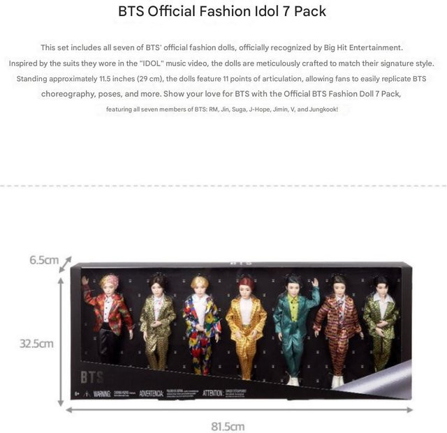Mattel BTS Mode-Puppe, 7er-Pack, ab 6 Jahren - Bild 1