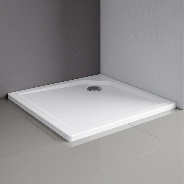 Schulte Duschwannen-Set ExpressPlus Quadrat in Alpinweiß, B/T: 90 x 90 cm, extraflach - Bild 1