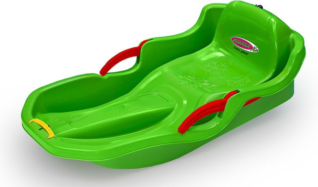 Jamara Snow Play Bob Comfort Schlitten 80 cm grün mit Bremse - Bild 1