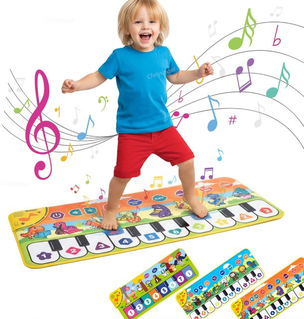 Yunhuisheng Klaviertanzmatte, Musikspielmatte, mit Sound, Bunt / Mehrfarbig - Bild 1