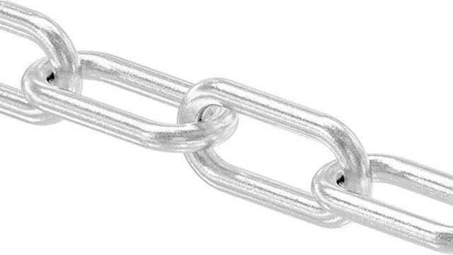 FeNau Langgliedrige Kette aus Edelstahl V4A in Silber, Durchmesser: 8 mm, DIN 763 - Bild 1