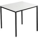 Schäfer Shop Pure Stahlrohrtisch, rechteckig, B/T/H: 80 x 70 x 72 cm, lichtgrau/schwarz - Bild 1
