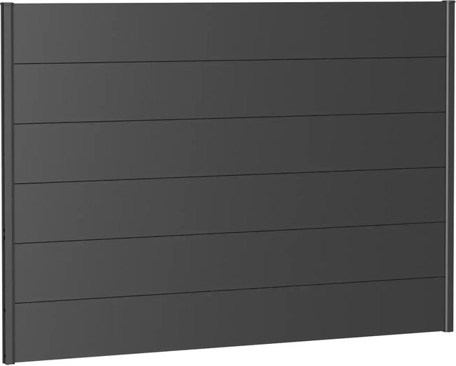 Biohort Wandpaneel Sichtschutz aus feuerverzinktem und lackiertem Stahlblech in Dunkelgrau-Metallic, B: 135 cm, H: 200 cm - Bild 1