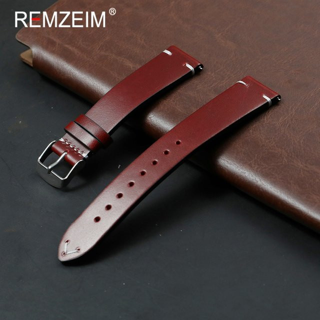 Uhrenarmband Leder, Öl Wachs Verfärbung, Herren - Bild 1