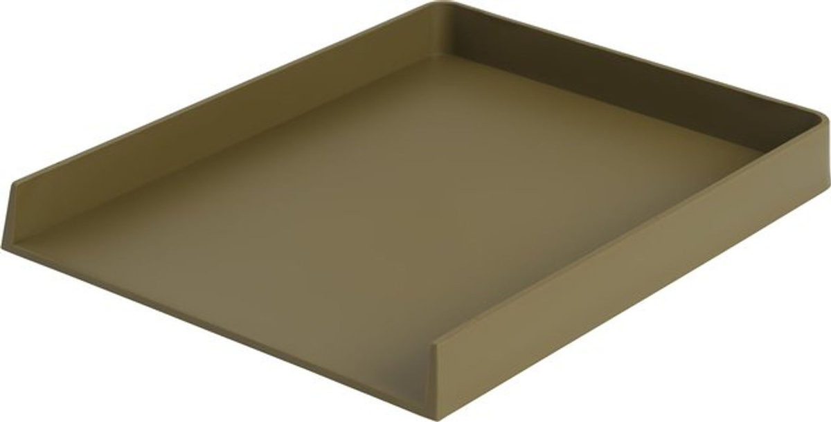 Muuto Arrange Desktop Series Tray aus Kunststoff, rechteckig, Braun oder Grün, B: 32 cm, T: 25 cm - Bild 1