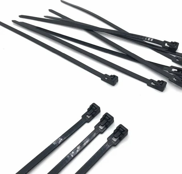 100 wiederverwendbare Nylon-Kabelbinder mit abnehmbarer Schnalle für dein Kabelmanagement in Schwarz und Weiß, Länge: 150 mm - Bild 1