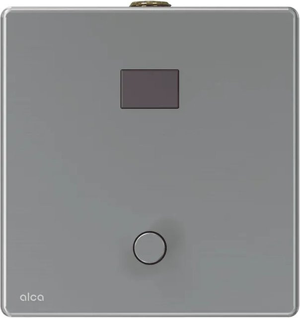 Alcadrain ASP4-KT Automatischer Urinal-Spüler mit manueller Steuerung aus Metall in Grau, 12 V - Bild 1