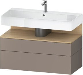 Duravit Waschtischunterschrank Qatego in Beige Matt, Wandhängend, B/T/H: 99 x 47 x 59 cm - Bild 1