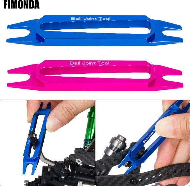 Fimonda Aluminium-Spurstangenwerkzeug, Kugelkopfentferner, Schraubenschlüssel, Blau, Metall - Bild 1