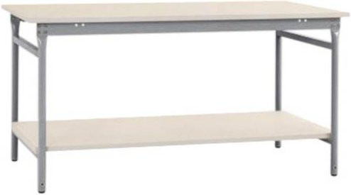 Manuflex BB5207.9006 Beistelltisch BASIS stationär mit Kunststoff-Platte und Zwischenboden, B/T/H: 75 x 50 x 78 cm - Bild 1