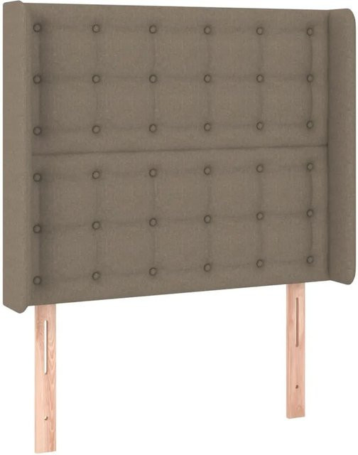 vidaXL LED Kopfteil in Taupe mit USB-Ladeport und integrierter Beleuchtung, B/T/H: 93 x 16 x 118/128 cm - Bild 1
