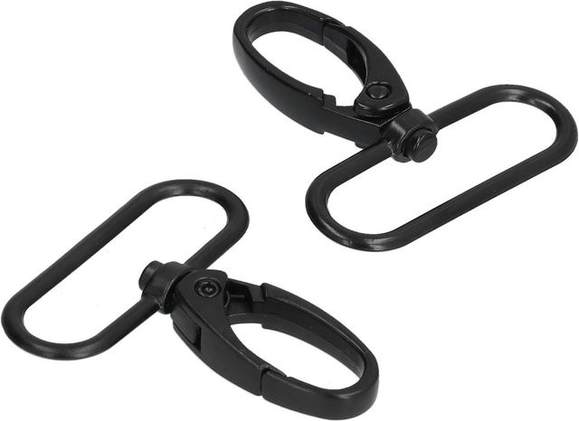 20 Stück GoolRC Karabinerhaken aus Metall in Schwarz mit Drehfunktion für DIY Taschen und Schlüsselanhänger - Bild 1