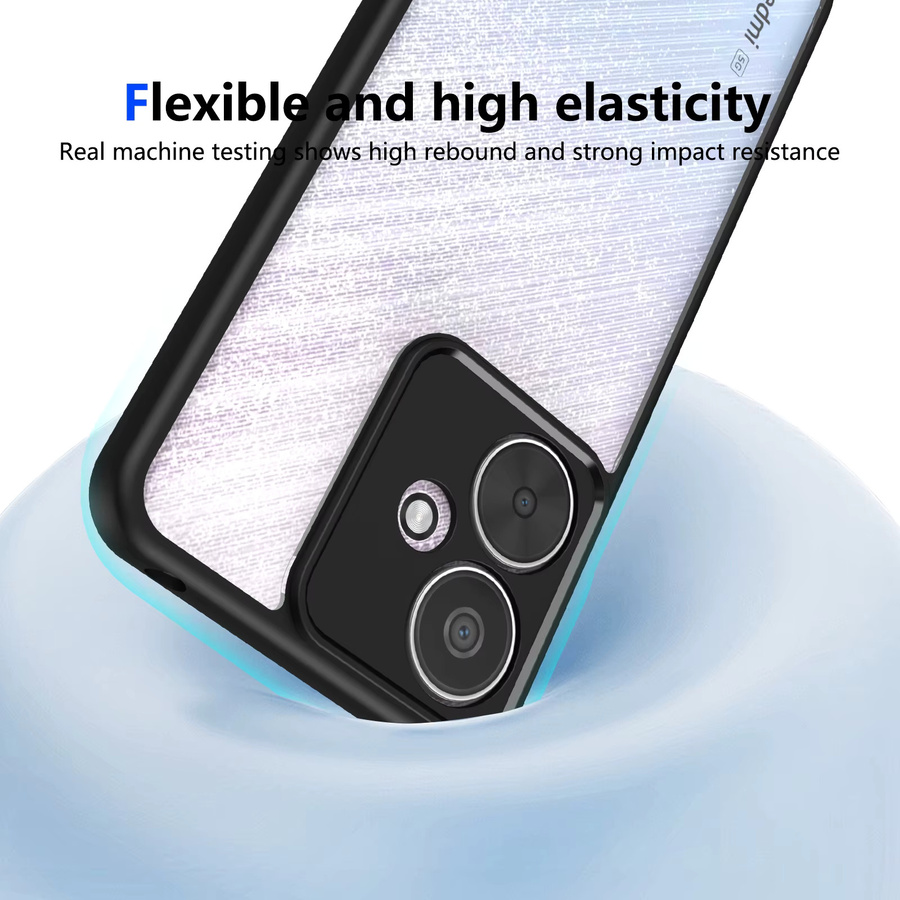 Stoßfeste TPU Handyhülle für Redmi 14C 13C 12C 4G 5G und Redmi 12 13 in Transparent und Grau von CYYWN - Bild 2