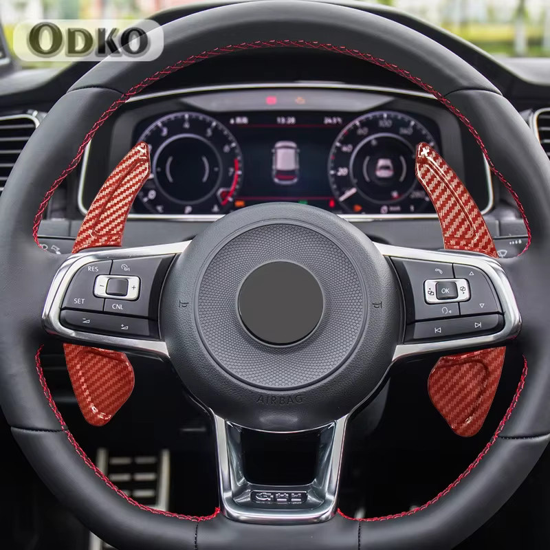 Volkswagen Auto Lenkrad Paddle Verlängerung in Rot für Golf Polo GTI R Rline MK7 MK7,5 und Scirocco - Bild 5