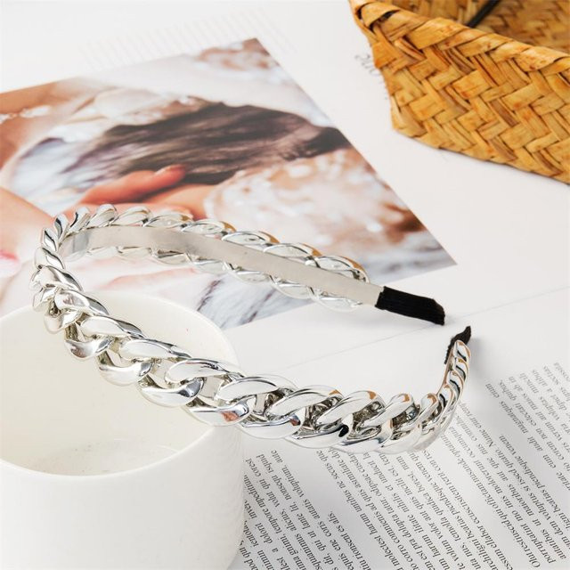FORWOT Stirnband, Metall, silber, Damen - Bild 1