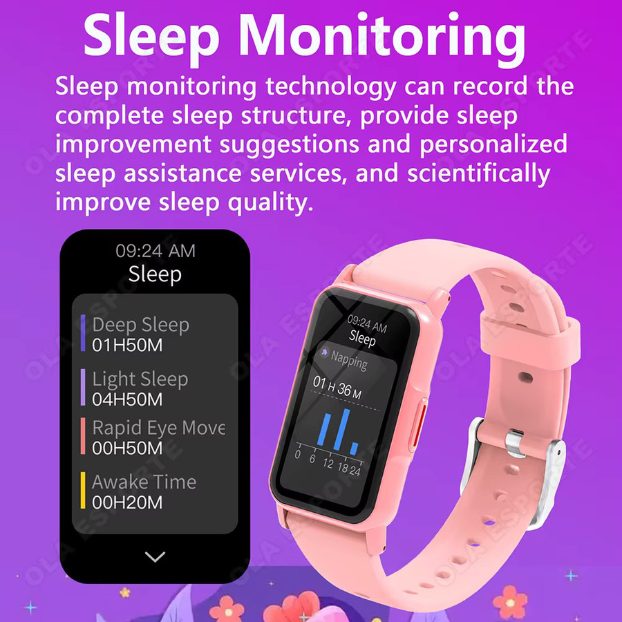 Ola Esporte Smartwatch HW12 Fitness-Tracker mit Schlafüberwachung und Anruferinnerung in Pink für Damen und Herren - Bild 3