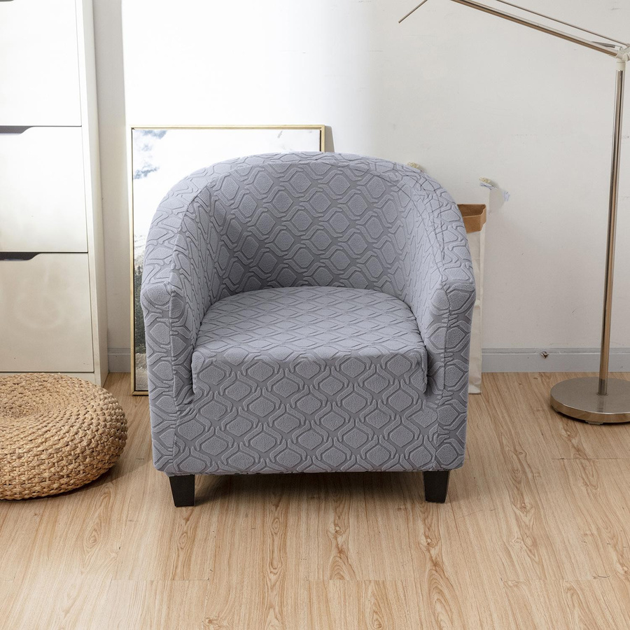 Yiran Furniture Elastischer Jacquard Sofabezug Club Casual in Grau, B/T: 43,5 x 41 cm - Bild 3